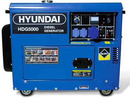 Groupe électrogène diesel 5000 W - Démarrage électrique avec technologie AVR - HYUNDAI